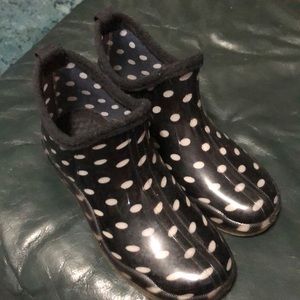 Capelli Polka Dot Rain Bootie Size 7